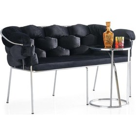 Resim Dekoratif Yan Sehpa Gold Kaplama Füme Cam Kurulu 