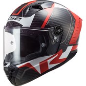 Resim Ls2 Thunder Racing 1 Kırmızı - Beyaz Kask 