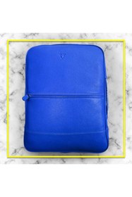 Resim Rich Smith ® Gerçek Deri Sırt Askılı 15" Laptop Evrak Çantası 3018 Mavi 