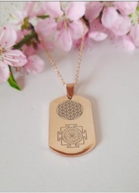 Resim Anatolia Yaşam Çiçeği Sembolü Ve Mülk Edinme, Genel Sayı Sekansları Çelik Kolye 