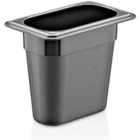 Resim GastroPlast GN 1/9-150 mm Gastronom Küvet, Polikarbon, Siyah 