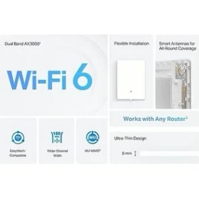 Resim Teknocan Marketing Air E5, AX3000 Dual-Band Wi-Fi 6 Air Router&menzil Genişletici, Gigabit Port, Ultra Ince Tasarım, Easymesh Destekli, Xbox/ps/steam Için Ideal, Wpa3, Esnek Kurulum Seçenekleri 