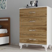 Resim Moxen Mobilya S2 Şifonyer Ceviz - Beyaz 