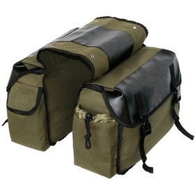 Resim Geeksen Motosiklet Büyük Kapasiteli Eyer Çantası Motosiklet Sürüş Seyahat Tuval Su Geçirmez Ça Ordu Yeşili 