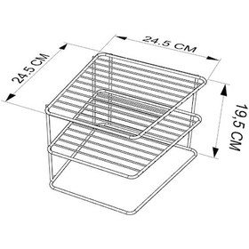 Resim Teknotel Dolap Içi Düzenleyici Mutfak Rafı Metal Mat Siyah Kb091 