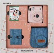 Resim İnstax mini 11 Blus Pink Jean Bundle Instax