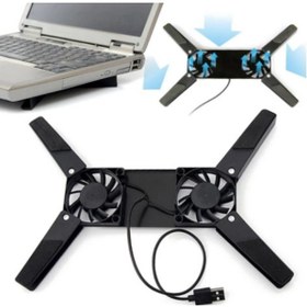 Resim Wintoup Özel Üretim Çift Fanlı Katlanabilir Laptop Soğutucu Tüm Modellerle Uyumlu 