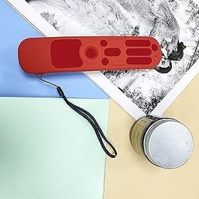 Resim VBESTLIFE Evrensel Uzaktan Kumanda Kutusu, AN MR21GC MR21N MR21GA Için, Ergonomik Yumuşak Kayma Önleme Tam Sarma Silikon TV Uzaktan Kapak (Kırmızı) 