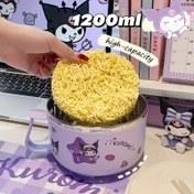 Resim Sanrio Kuromi 40.58oz Paslanmaz Çelik Öğle Yemeği Kasesi - Kapaklı, Büyük Kapasiteli, Isıya Dayanıklı, Yurt ve Ofis İçin İdeal, Elde Yıkama Tavsiye Edilir | Karakter Tasarımlı Kase | Isıya Dirençli Tasarım 