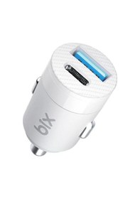 Resim Bix 65w Type-c Pd 3.0 Ve Usb-a Çift Portlu Araç İçi Hızlı Şarj Cihazı Beyaz 