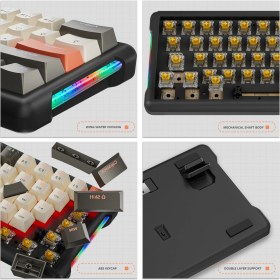 Resim Leaven K610 Kablolu Mekanik Oyuncu Klavyesi Red Switch-61 Tuş Rgb-Hot Swap 