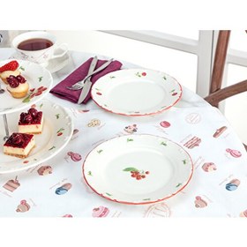 Resim Madame Coco Kiraz Desenli 6'lı Pasta Tabağı Seti 
