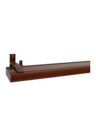 Resim Napoli Metal Başlıklı Üçlü Dekoratif Ray Korniş Modern Rustik-ceviz 150 Cm Ceviz 