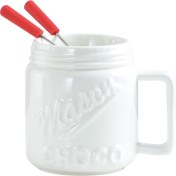 Resim B Baosity Çikolata Fondü Kupa Peynir Isıtıcı Çay Bardağı Sıcak Çikolata Kırmızı Için Erime Pot (Yurt Dışından) 