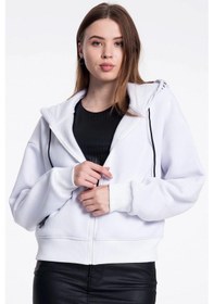 Resim Caya Beyaz Kadın Sweatshirt Beyaz 