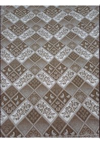 Resim Savan Dokuma Halı Örtüsü 6m² 200 300cm Kale Kahve2 Kahverengi 