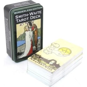 Resim Metal Kutulu Tarot Kartı Smith-Waite 