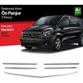 Resim Mercedes Vito W447 Krom Ön Panjur Dar Model 5 Prç. 2014-2020 Drs Tuning