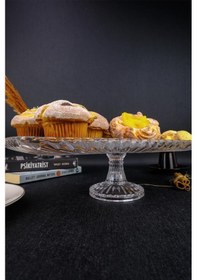 Resim Digithome Cam Kek Ve Pasta Sunum Standı Dikdörtgen 37,5 Cm Sn.dmb.010 C1-1-288 