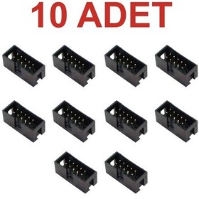 Resim 10 Adet 10 Pin Idc Konnektör Erkek 180 Derece Rodevino 