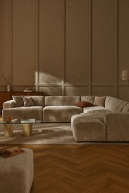 Resim S Home Design Concept Molly Xl Köşe Koltuk Takımı Sag Kose Babyface, Kirik Beyaz 290x290 cm 