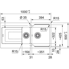 Resim Franke Urban Ubg 651-100 Slate Grey Granit Evye + Active Plus Doccia 2.0 Batarya Set Gri 
