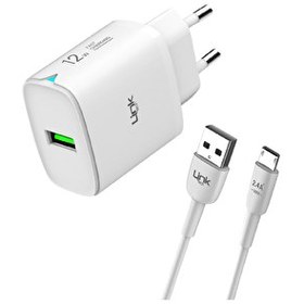 Resim Linktech LSC-C301 Safe 12W Micro USB Kablolu Hızlı Şarj Cihazı 