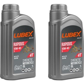 Resim Lubex Rapidus S 10W-40 1 L 4 Zamanlı Motosiklet Yağı (2 Adet) 