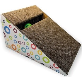 Resim Herniks Doğal Kedi Otlu ve Zilli Toplu Kedi Tırmalama Kartonu Hr2021C 27.5 CM 