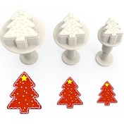 Resim Noel Ağacı Basmalı (Enjektörlü) Kopat Kurabiye Kalıbı – 3'lü 