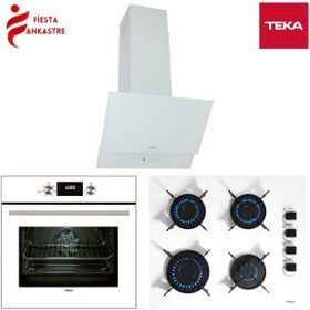 Resim Teka Chef 6 Beyaz Ankastre Set ( Hak 625 Wh Fırın Gbe 64002 Kb Ankastre Ocak Atv 60 Davlumbaz ) 