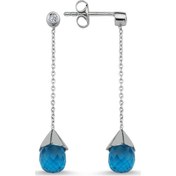 Resim Lova Drop Topaz Taşlı Sallantılı Küpe - 3040036 
