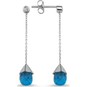 Resim Lova Drop Topaz Taşlı Sallantılı Küpe - 3040036 