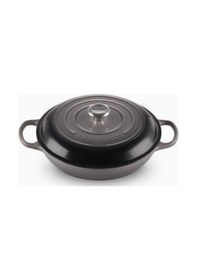 Resim Le Creuset Gourmet Profesyonel Lüks Döküm Tencere Siyah 30 Cm 