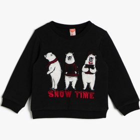 Resim Erkek Bebek İşlemeli Sweatshirt 