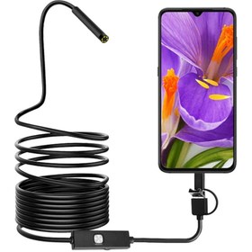 Resim FLAGEN Endoskop Yılan Kamera 2 Metre (Sert Kablo) 7mm 