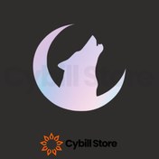 Resim CybillStore Ay Yıldız Bozkurt Hologram Sticker 2 Adet 