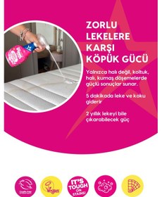Resim Mucizevi Köpüklü Halı Koltuk & Döşeme Leke Çıkarıcı Vegan 500 Ml Vegan Formül 