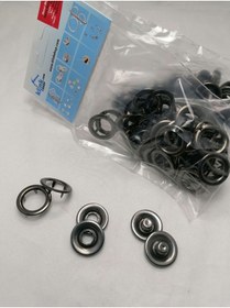 Resim Klinkshop 21 mm Siyah Renk Klikıt Çıtçıt - 25 Adet 
