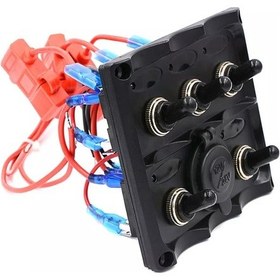 Resim 5'li ON-OFF Toggle Switch Panel - Çakmaklık Çıkışlı 