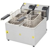 Resim Drnfrte-33 5000 W 3 + 3 L Endüstriyel Elektrikli Fritöz Inox 