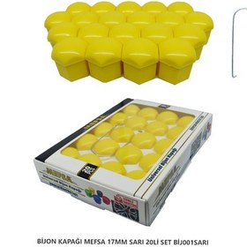 Resim Bijon Kapağı Düz 17 Mm Sarı 20 Li Set 
