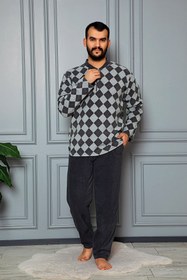 Resim Kışlık Sıcak Tutan Erkek Polar Pijama Takımı 