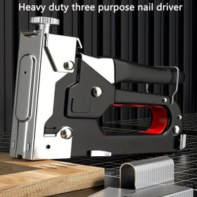 Resim 600 zımba ile çoklu işlevli el çivisi tabancası ve bandaj pense seti olan 3'ü 1 arada ağır hizmet zımba makinesi DIY ev dekorasyonu, mobilya ve ahşap çerçeveler için - manuel güç ayarlı zımba makinesi 