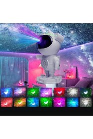 Resim ALPİNO66 DT-MXS003 ASTRONOT BLUETOOTH HOPARLÖR GALAXY TAVAN GÖKYÜZÜ PROJEKTÖR ZAMANLAYICI GECE LAMBASI 