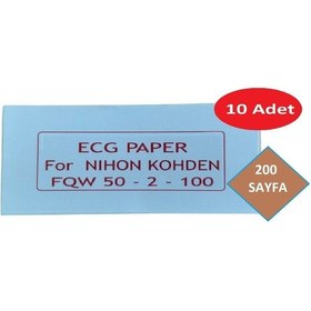Resim Ecg Kağıdı Nihon Kohden Fqw 50-2-100 Z Katlamalı 10 Adet 200 Sayfa 