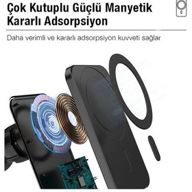 Resim Ally N16 15w Magsafe Uyumlu Araç İçi Telefon Tutucu- 5775 