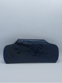 Resim sorte store Hakiki Deri Baskılı Mavi El Yapımı Handmade Gözlük Kılıfı 