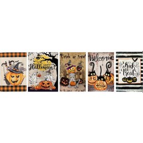 Resim Sones Bahçe Bayrağı Kolye Cadılar Bayramı Dekorasyonu Asılı Bayrak C Modeli 3+ 