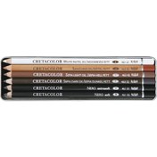 Resim Cretacolor Oil Pencil Drawing Set Karakalem Eskiz Çizim Seti 6'lı 